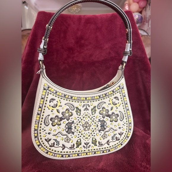 TORY BURCH•EMERSON LEATHER PRINTED SHOULDER BAG